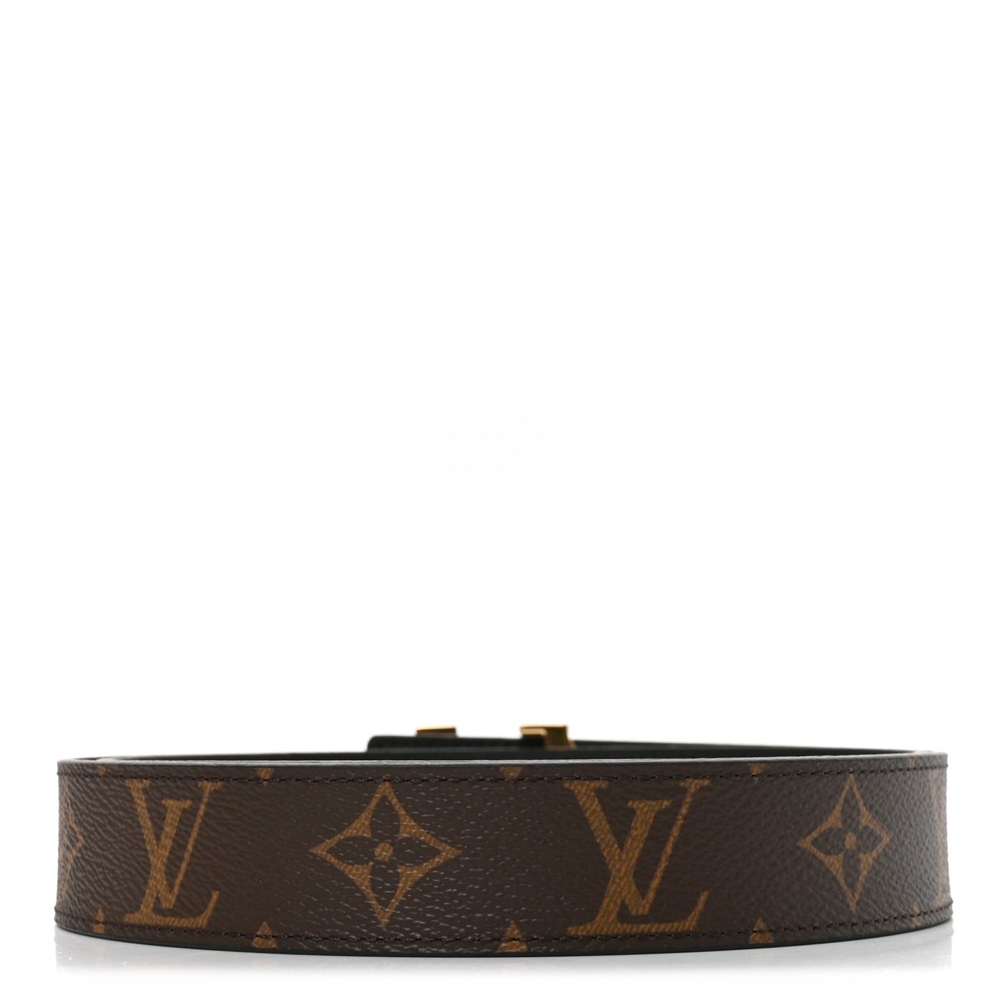 Calfskin Monogram 30mm LV Initiales Reversible Belt 80 32 Black