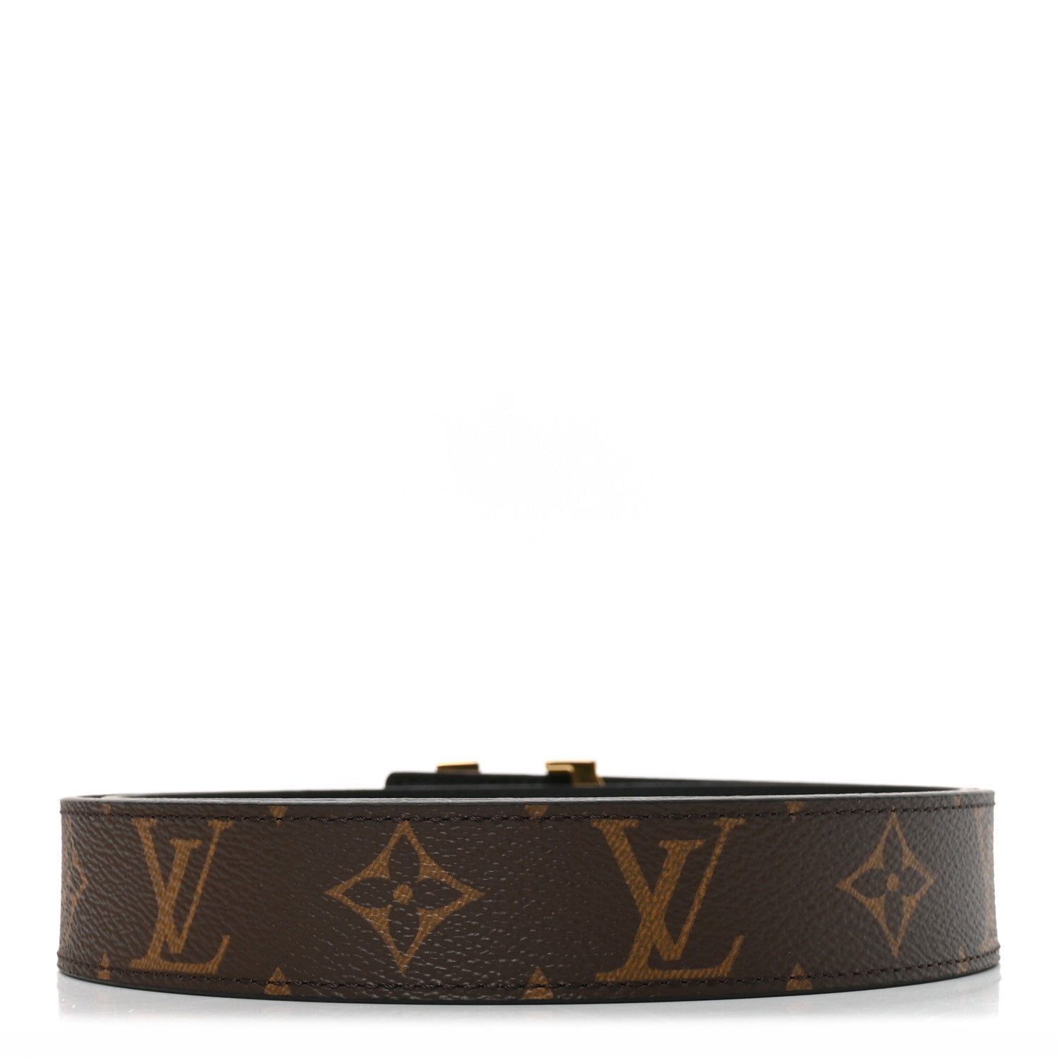 Louis Vuitton Calfskin Monogram 30mm LV Initiales Reversible Belt 80 32 Black 2 of 6