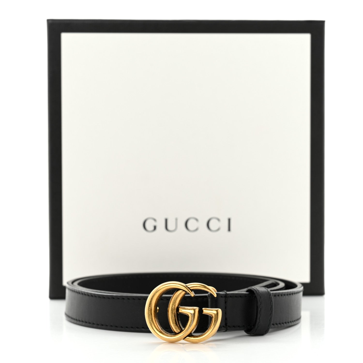 Gucci Calfskin Double G 20mm Belt 75 30 Black 6 of 6