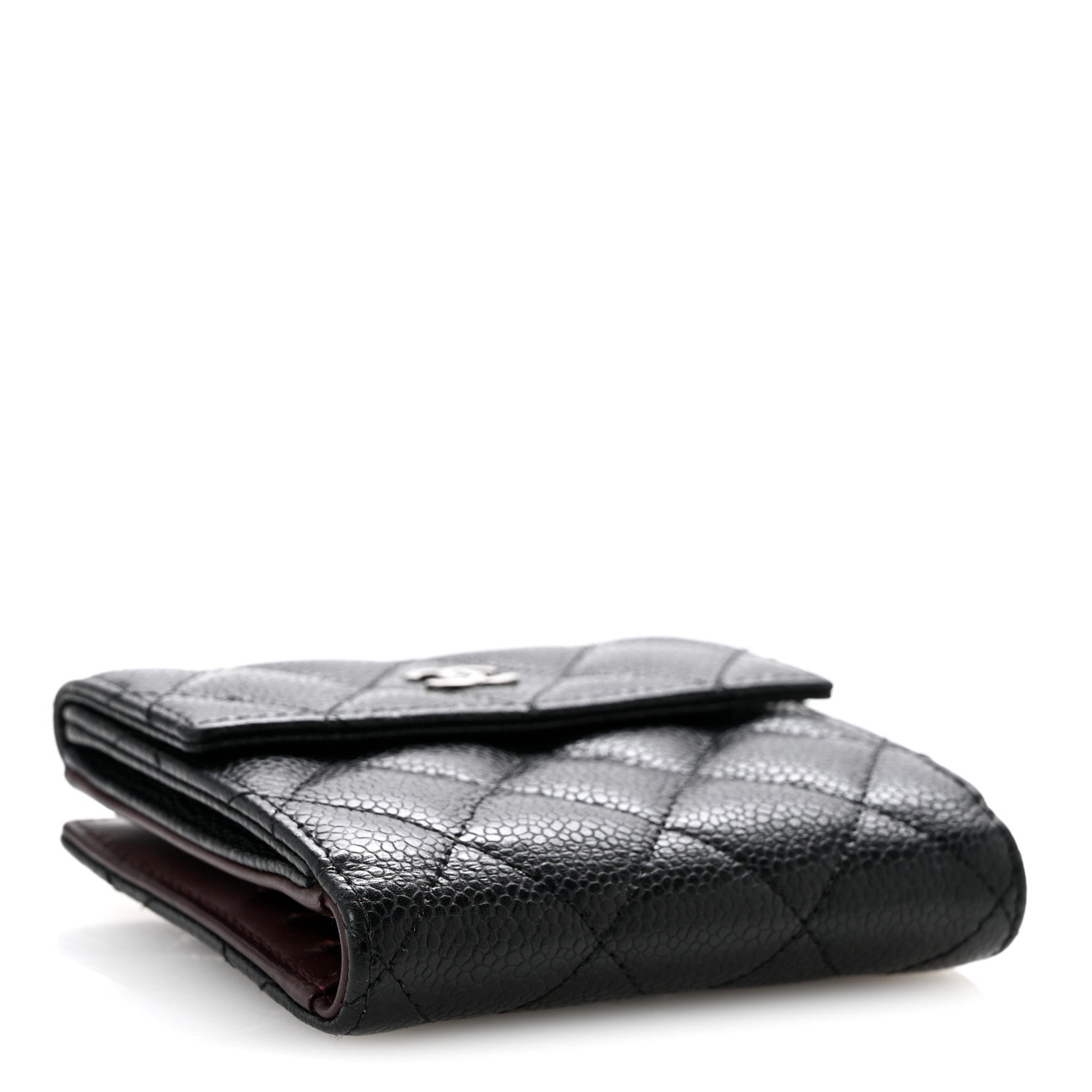 Chanel Caviar Quilted Compact French Flap Wallet Black 4 of 12