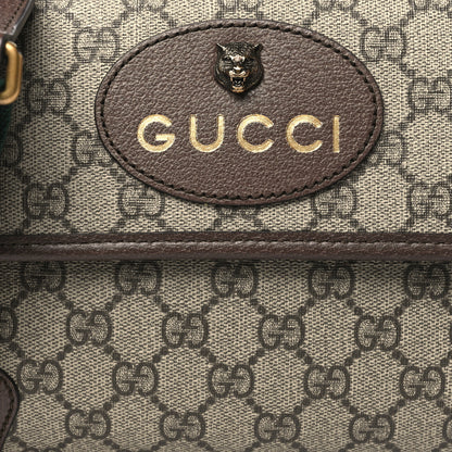 Gucci GG Supreme Monogram Web Small Neo Vintage Double Flap Messenger Bag Beige New Acero 8 of 10