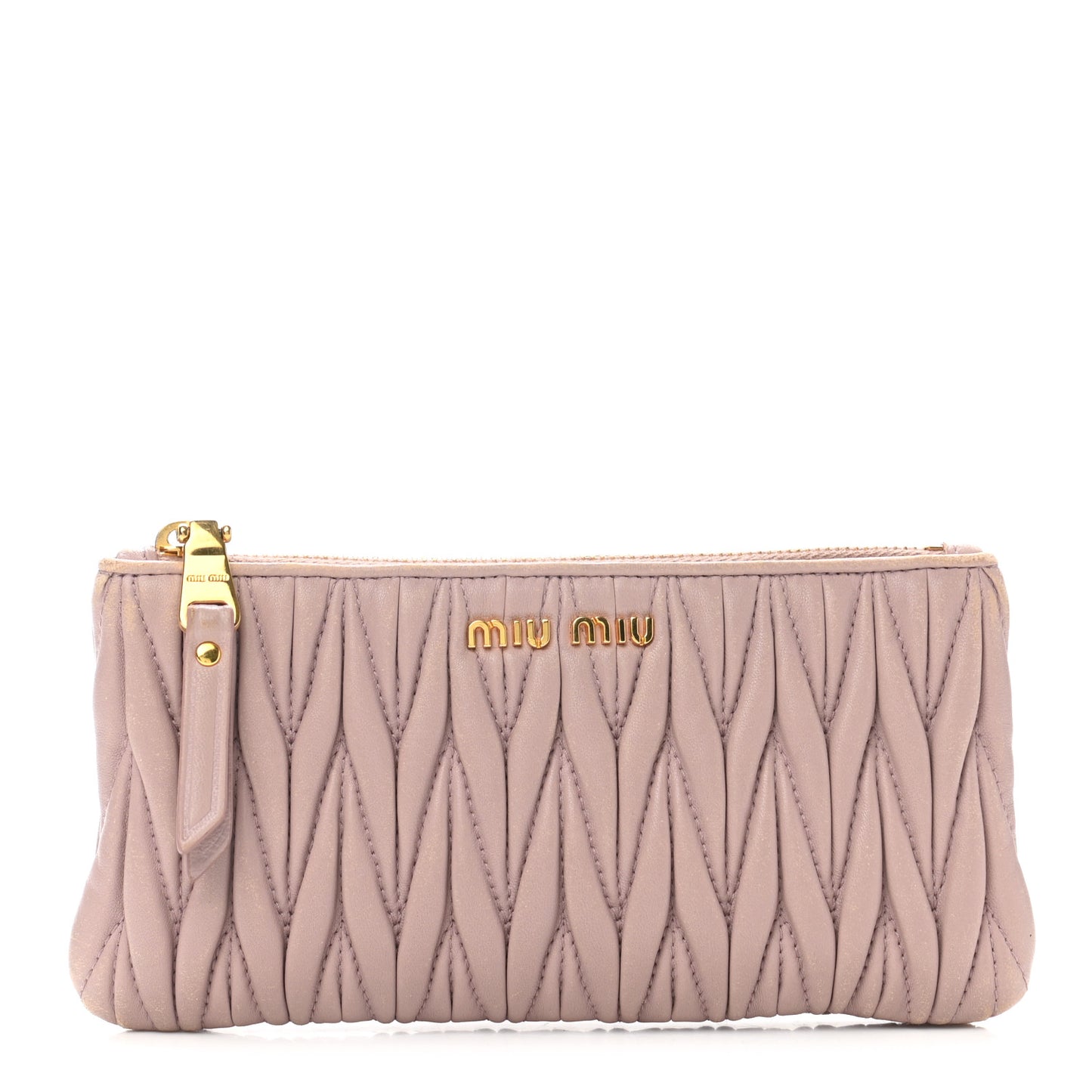 Nappa Matelasse Pouch Mughetto