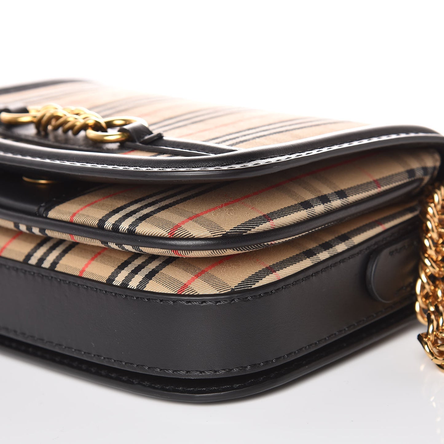 Smooth Calfskin 1983 Knight Check Link Shoulder Bag Black