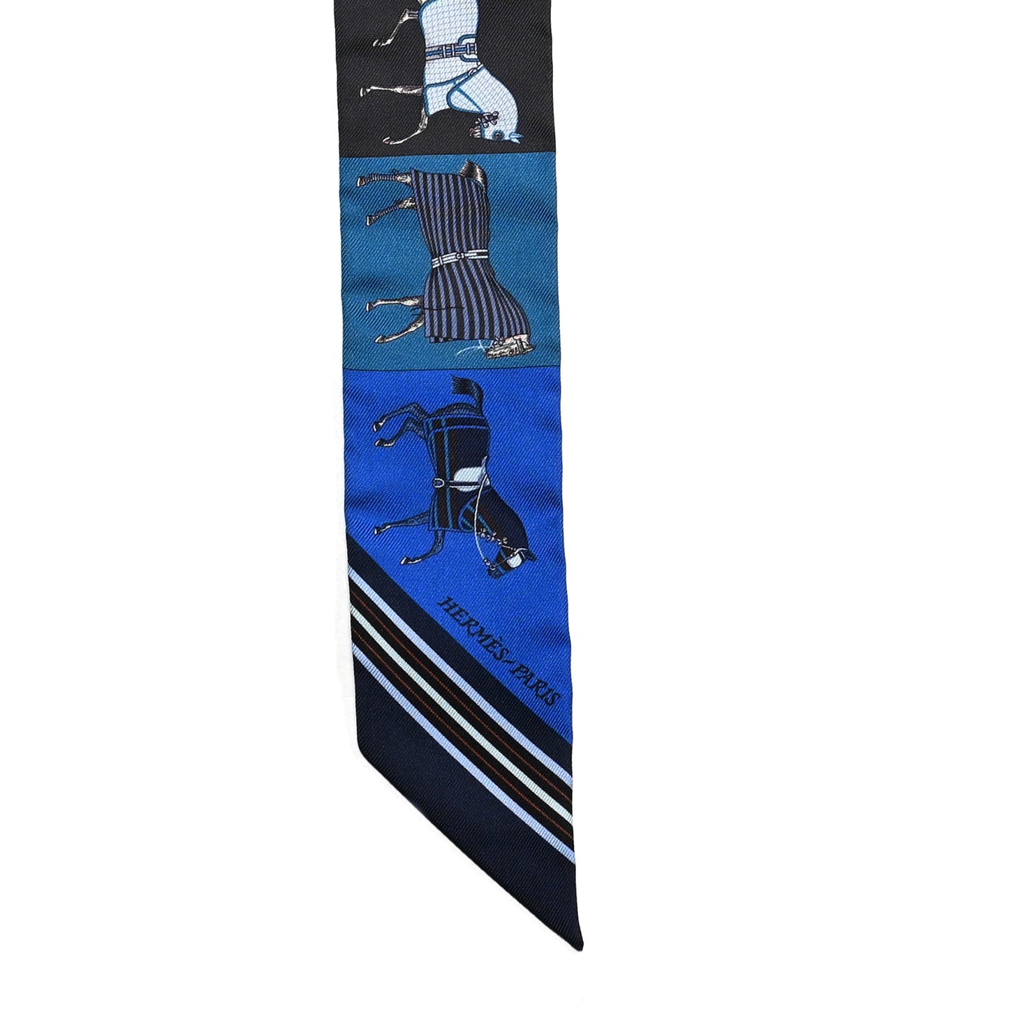 Silk Couvertures Nouvelles Twilly Marine Noisette Ciel