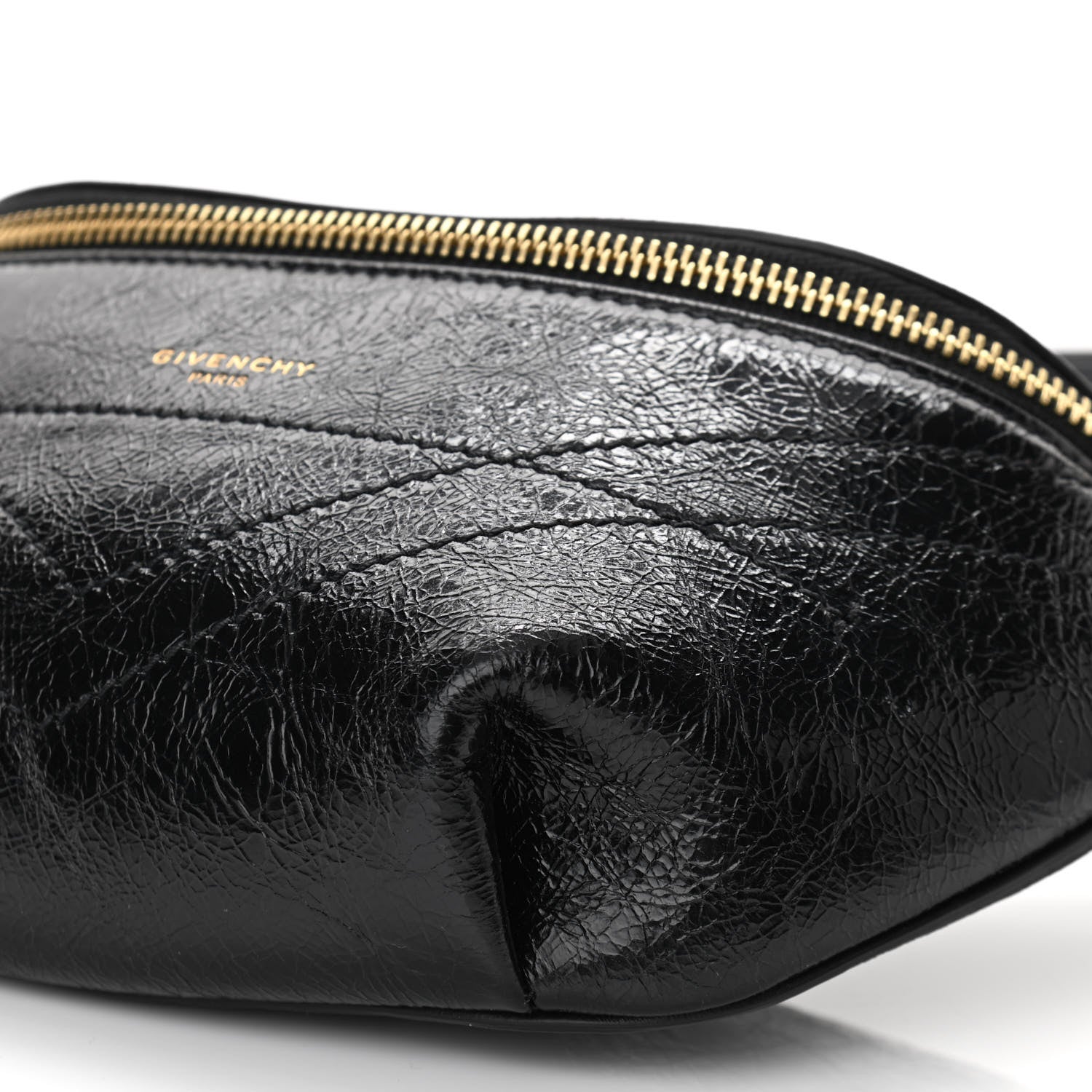 Givenchy Crackle Calfskin ID Belt Bag Black 10 of 10