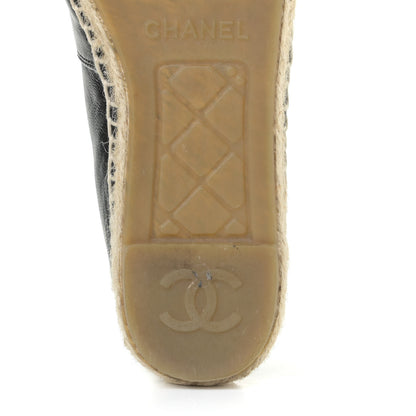 Chanel Lambskin CC Espadrilles 36 Black 20 of 24