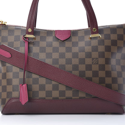 Louis Vuitton Damier Ebene Cuir Taurillon Hyde Park Fuchsia 8 of 10