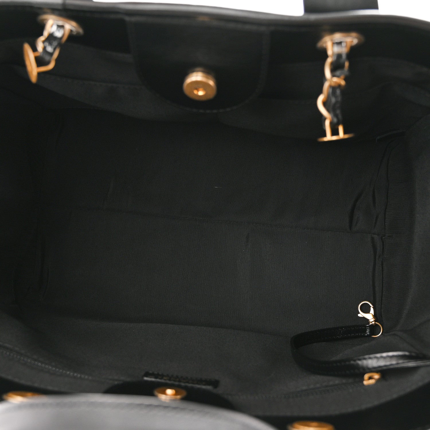 Chanel Aged Calfskin Medium Charms Deauville Tote Black 5 of 10