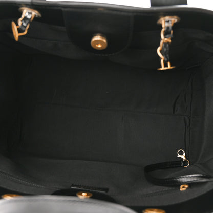 Chanel Aged Calfskin Medium Charms Deauville Tote Black 5 of 10