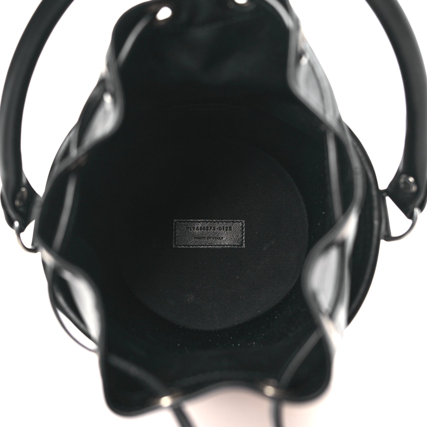 Calfskin Wicker Small Bahia Bucket Bag Black
