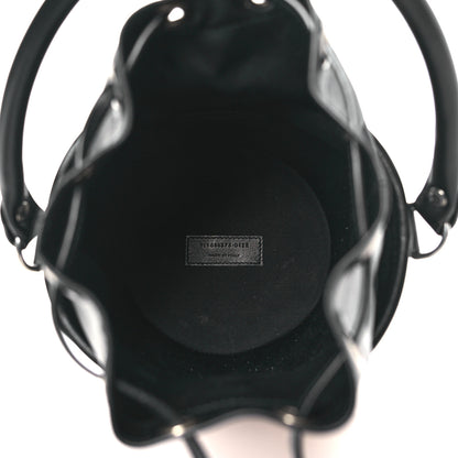 Saint Laurent Calfskin Wicker Small Bahia Bucket Bag Black 5 of 10