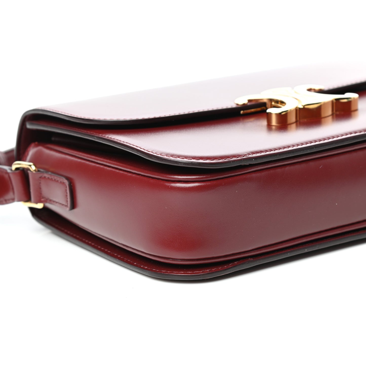 Shiny Calfskin Medium Triomphe Light Burgundy