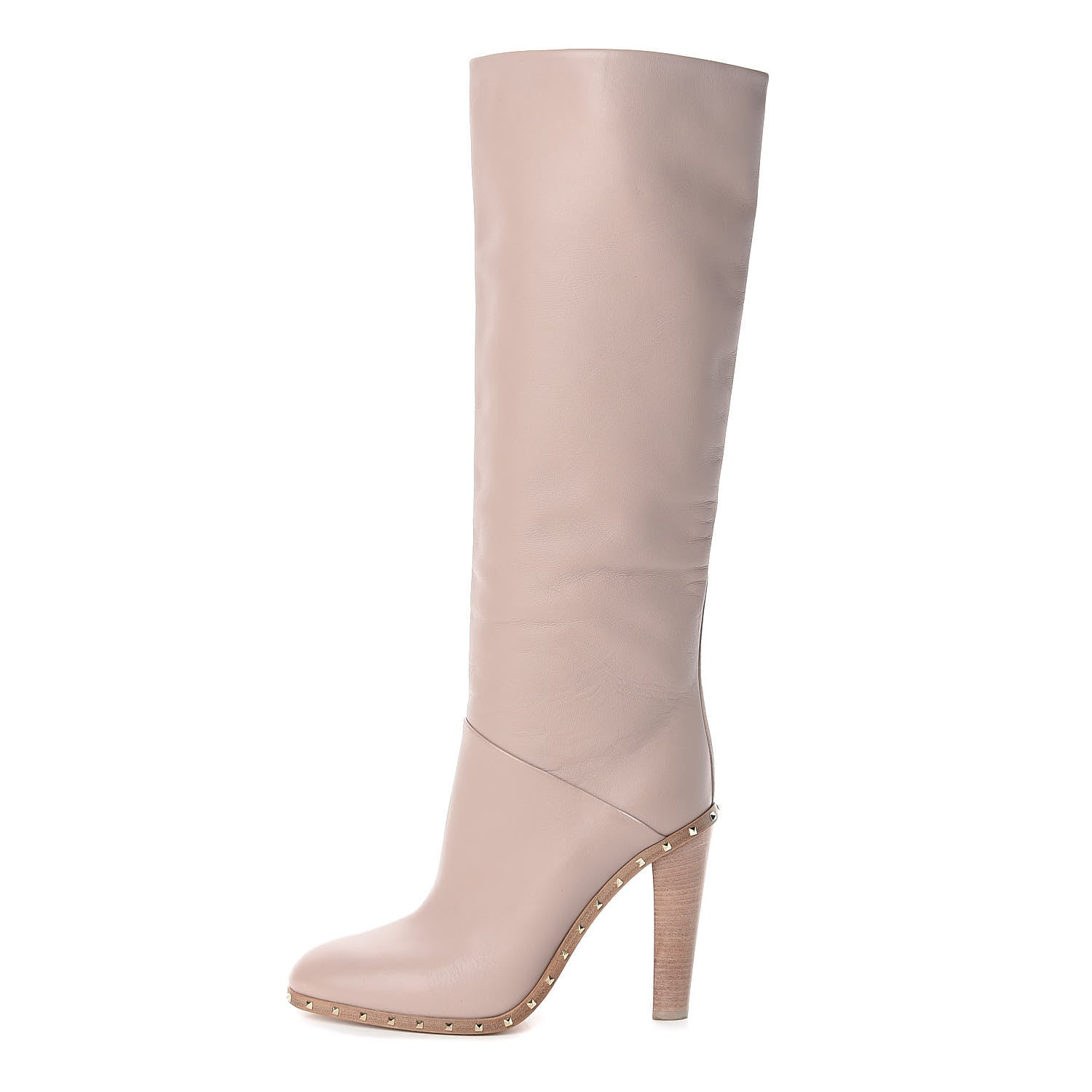 Valentino Garavani Nappa Soul Rockstud Boots 39 Poudre 1 of 6