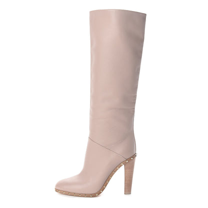 Valentino Garavani Nappa Soul Rockstud Boots 39 Poudre 1 of 6