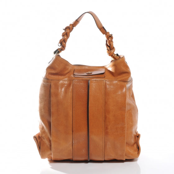 Lambskin Heloise Hobo Camel