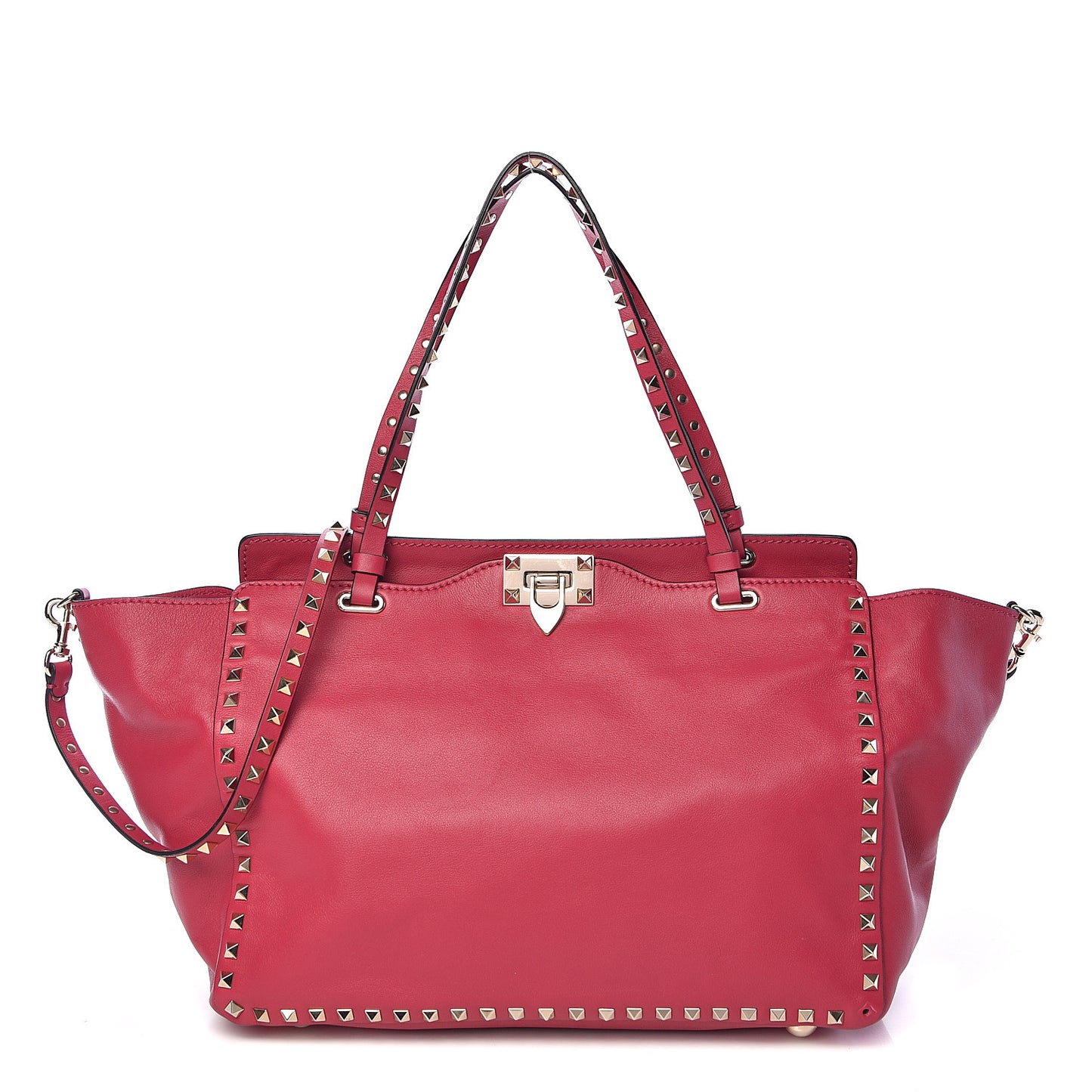 Vitello Medium Rockstud Tote Cyclamin