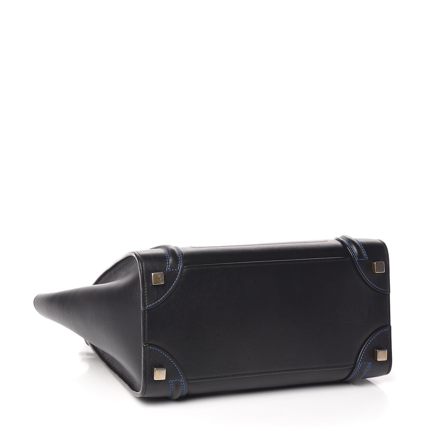 Celine Smooth Calfskin Multicolor Double Stitching Micro Luggage Black 4 of 10