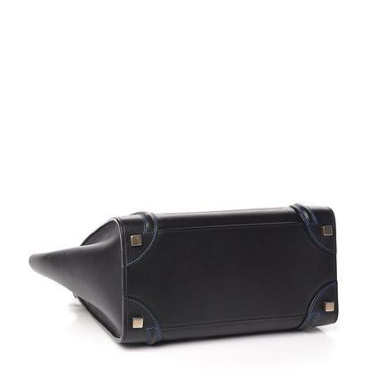 Celine Smooth Calfskin Multicolor Double Stitching Micro Luggage Black 4 of 10