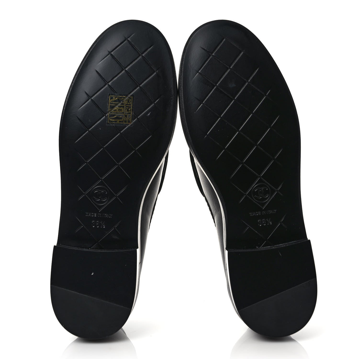 Chanel Lambskin Quilted CC Turnlock Loafers 36.5 Black 5 of 9