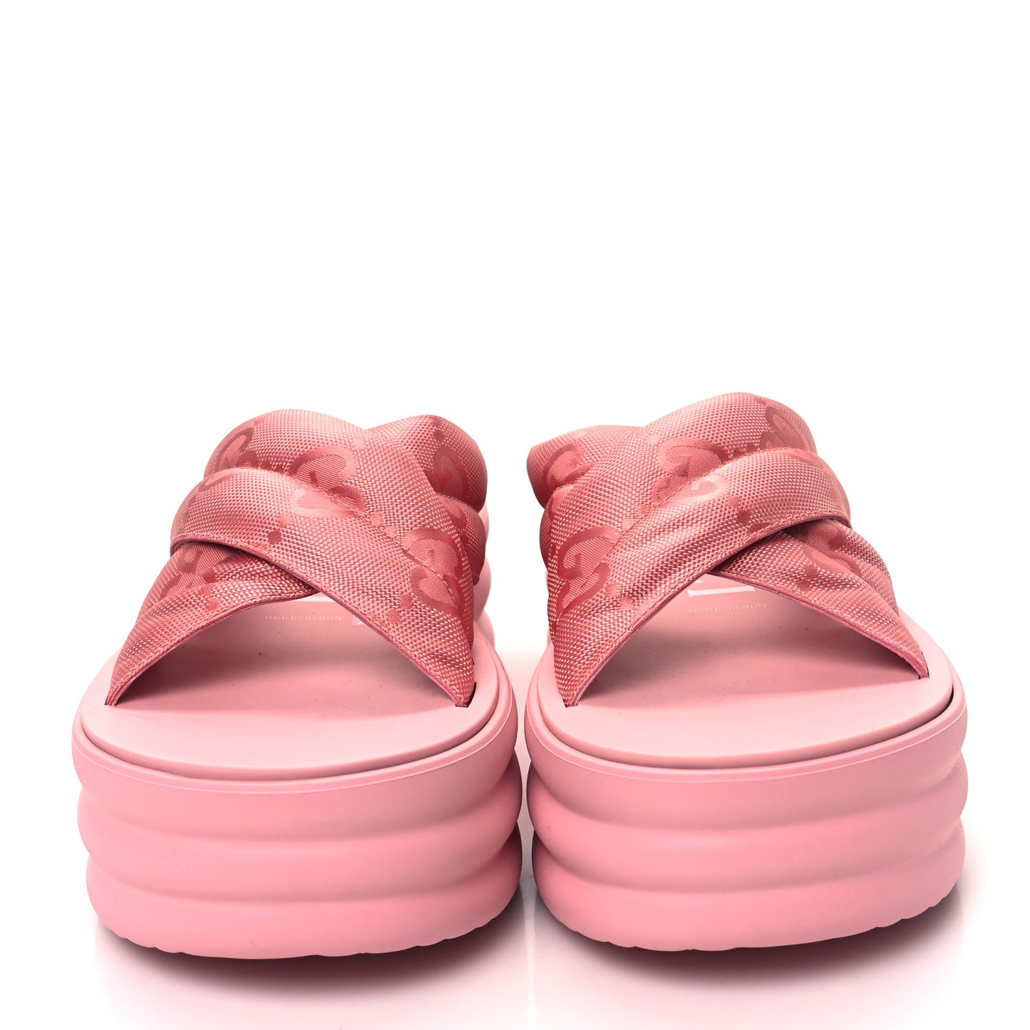 GG Nylon Platform Slide Sandals 39 Hopeful Pink