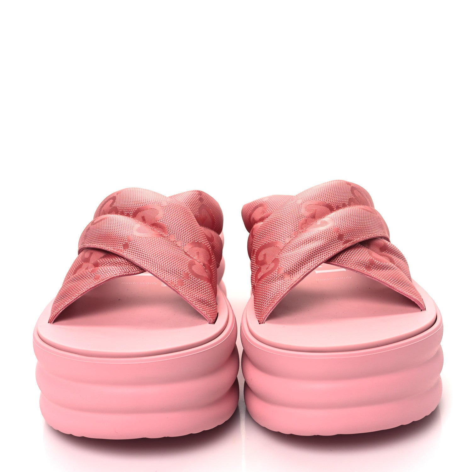 Gucci GG Nylon Platform Slide Sandals 39 Hopeful Pink 2 of 8