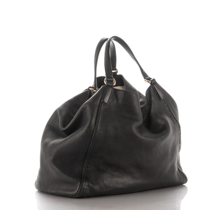 Gucci Pebbled Calfskin Large Soho Shoulder Bag Black 3 of 7
