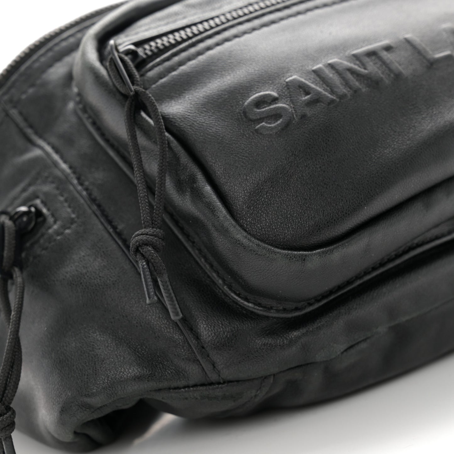 Lambskin Logo Ripstop Body Belt Bag Black