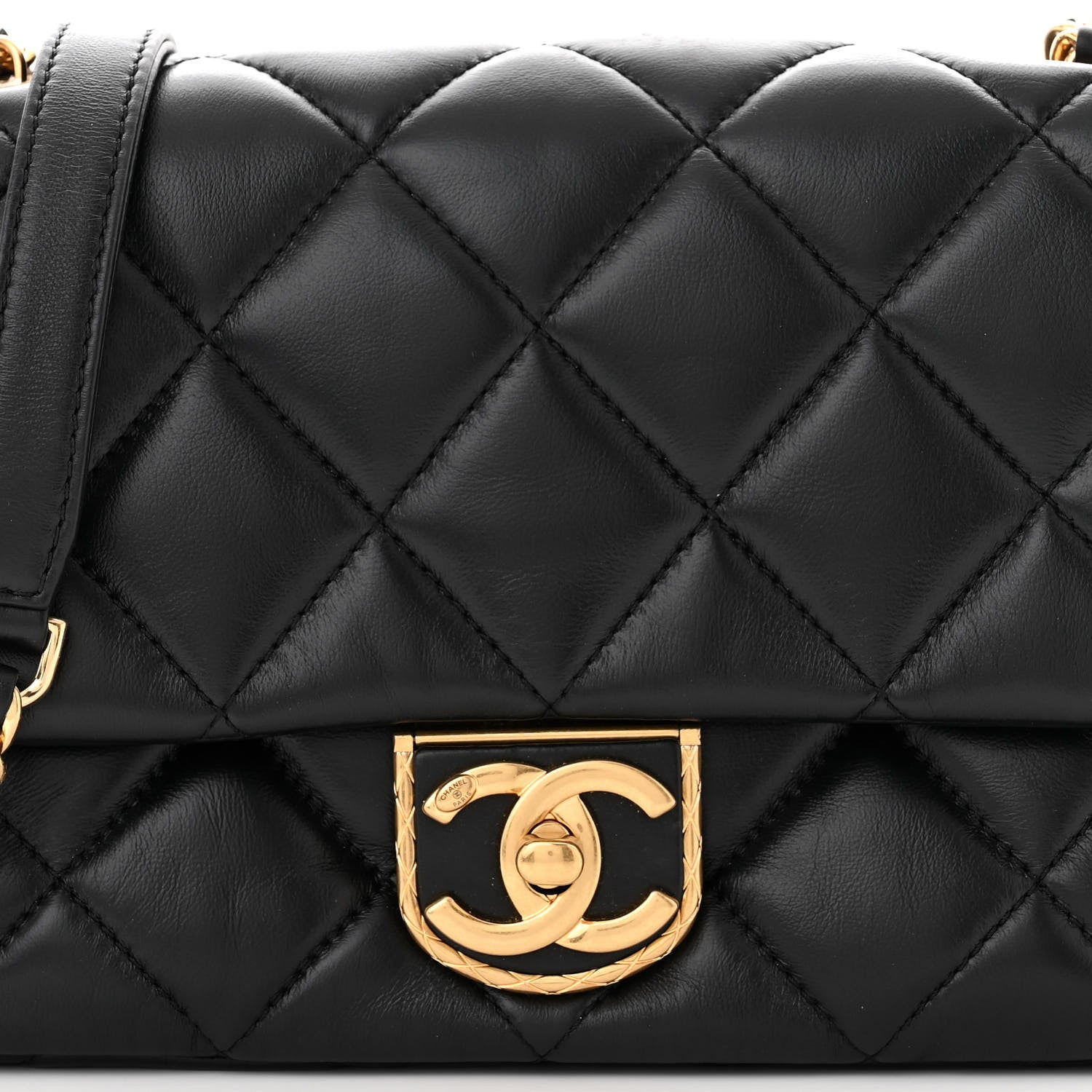 Chanel Lambskin Quilted Mini Flap Black 9 of 11