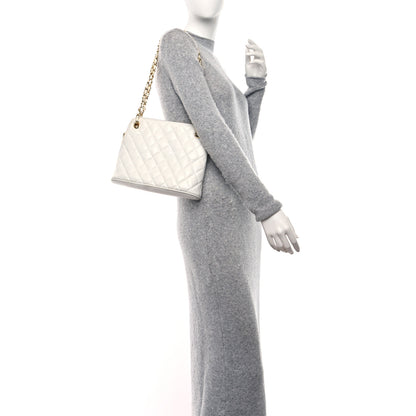 Chanel Lambskin Quilted CC Tote White 2 of 14