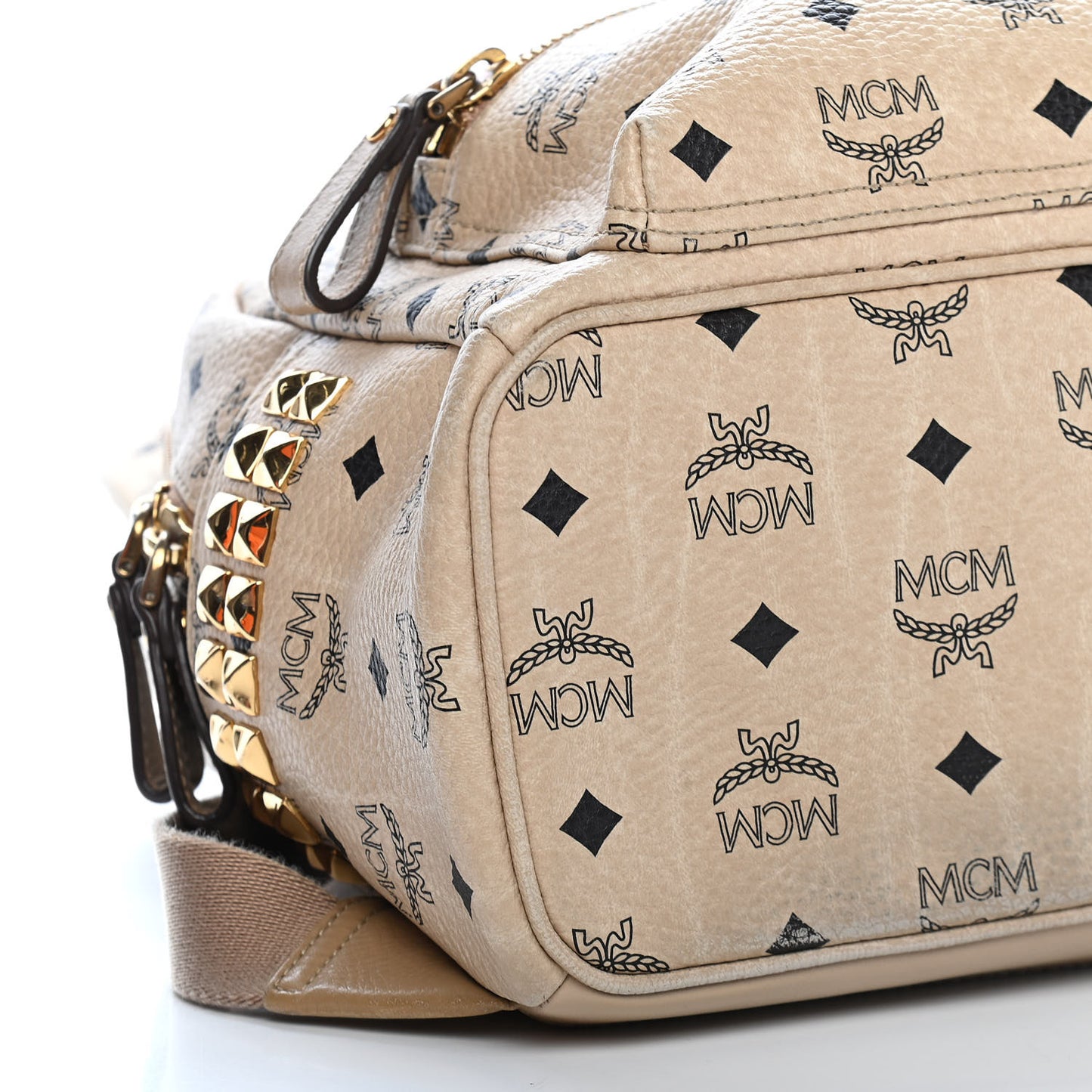 Visetos Small Side Stud Stark Backpack Beige