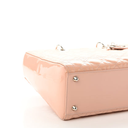 Christian Dior Patent Cannage Large Lady Dior Light Pink 9 of 10