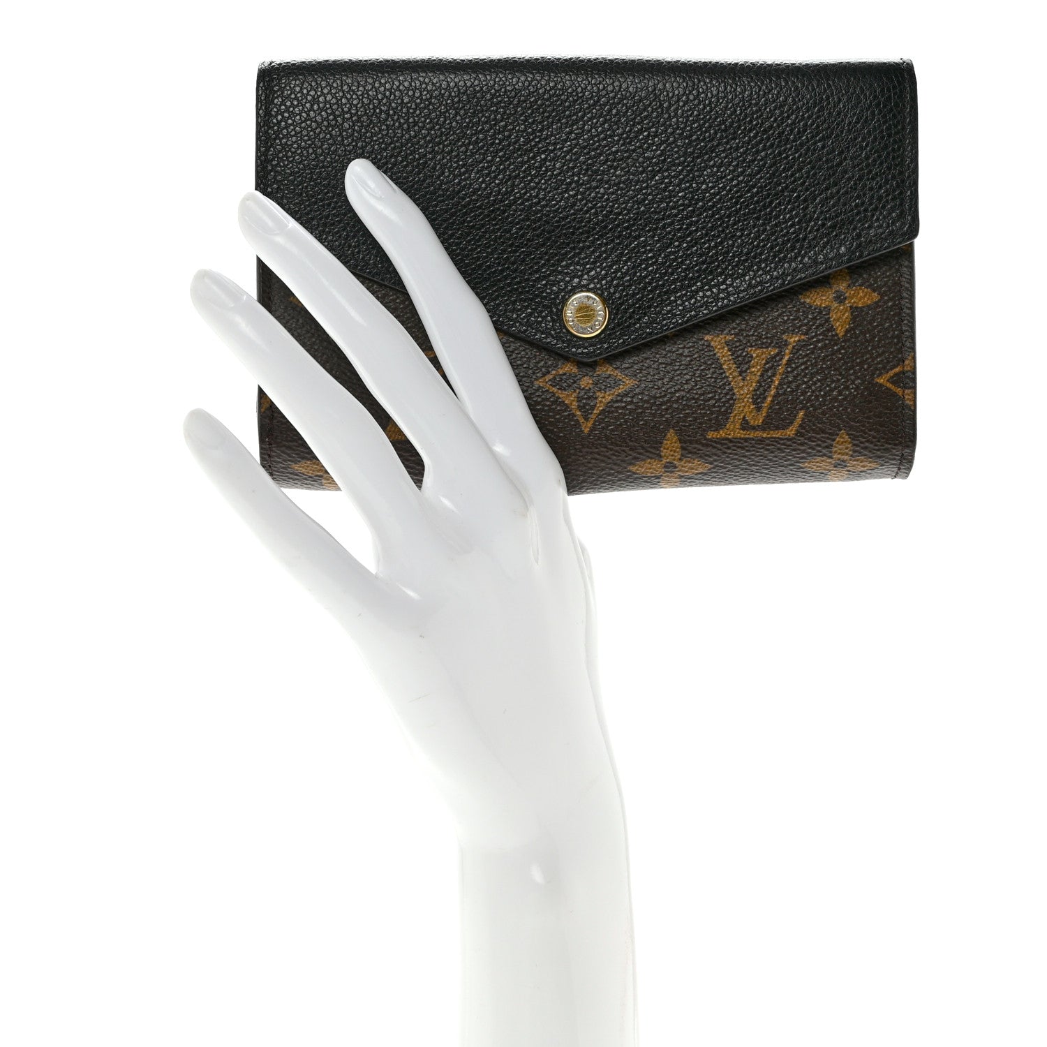 Louis Vuitton Monogram Pallas Compact Wallet Black 2 of 15