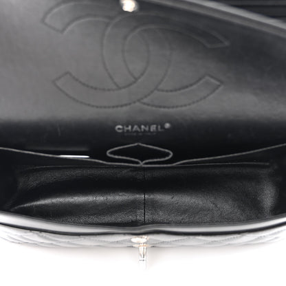 Chanel Striated Patent Quilted Jumbo Double Flap Black 5 of 17