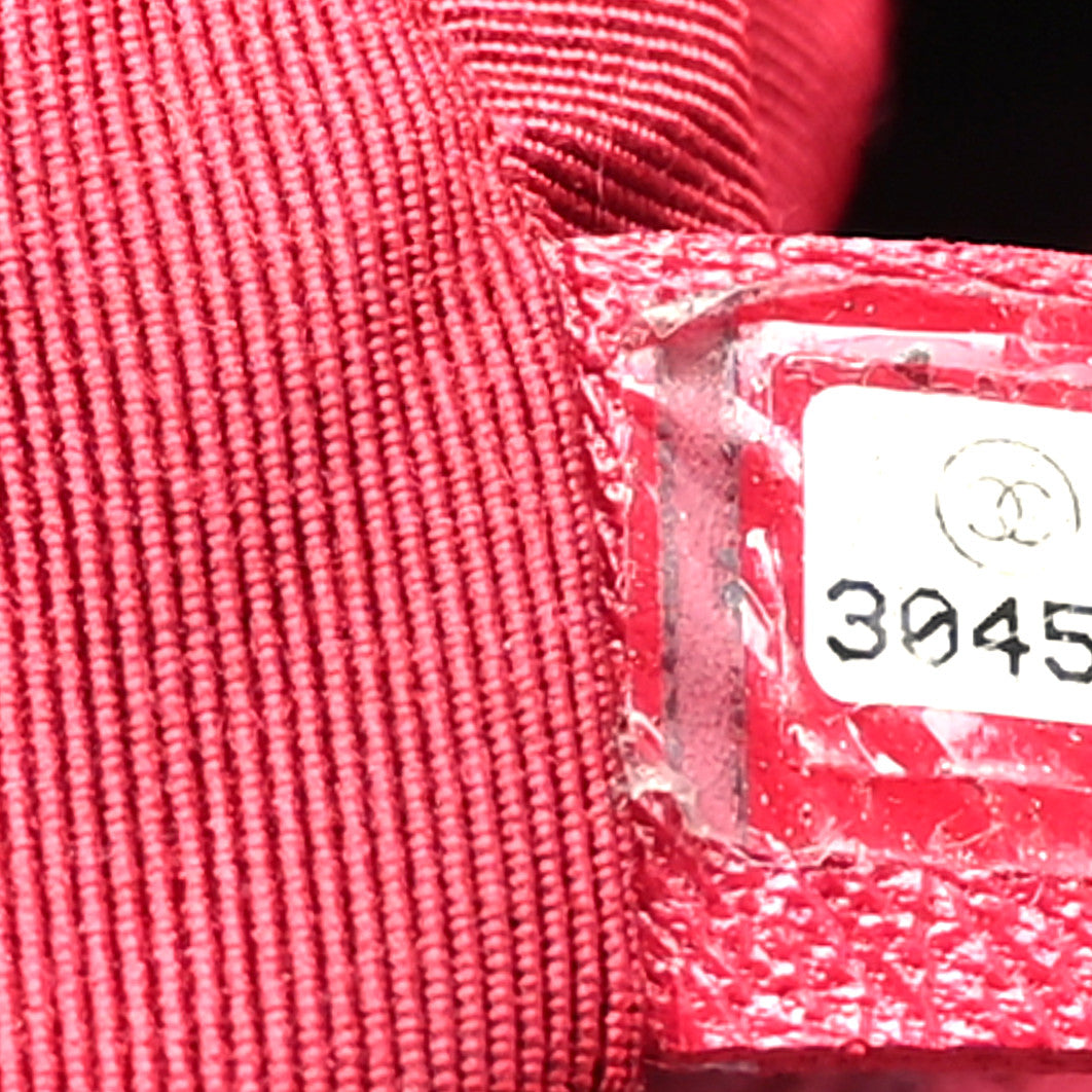 Chanel Shiny Aged Calfskin Shopping Bag Red 7 of 9