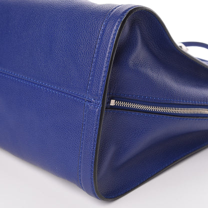 Alexander McQueen Pebbled Calfskin Large Skull Padlock Zip Around Tote Ultramarine 9 of 10