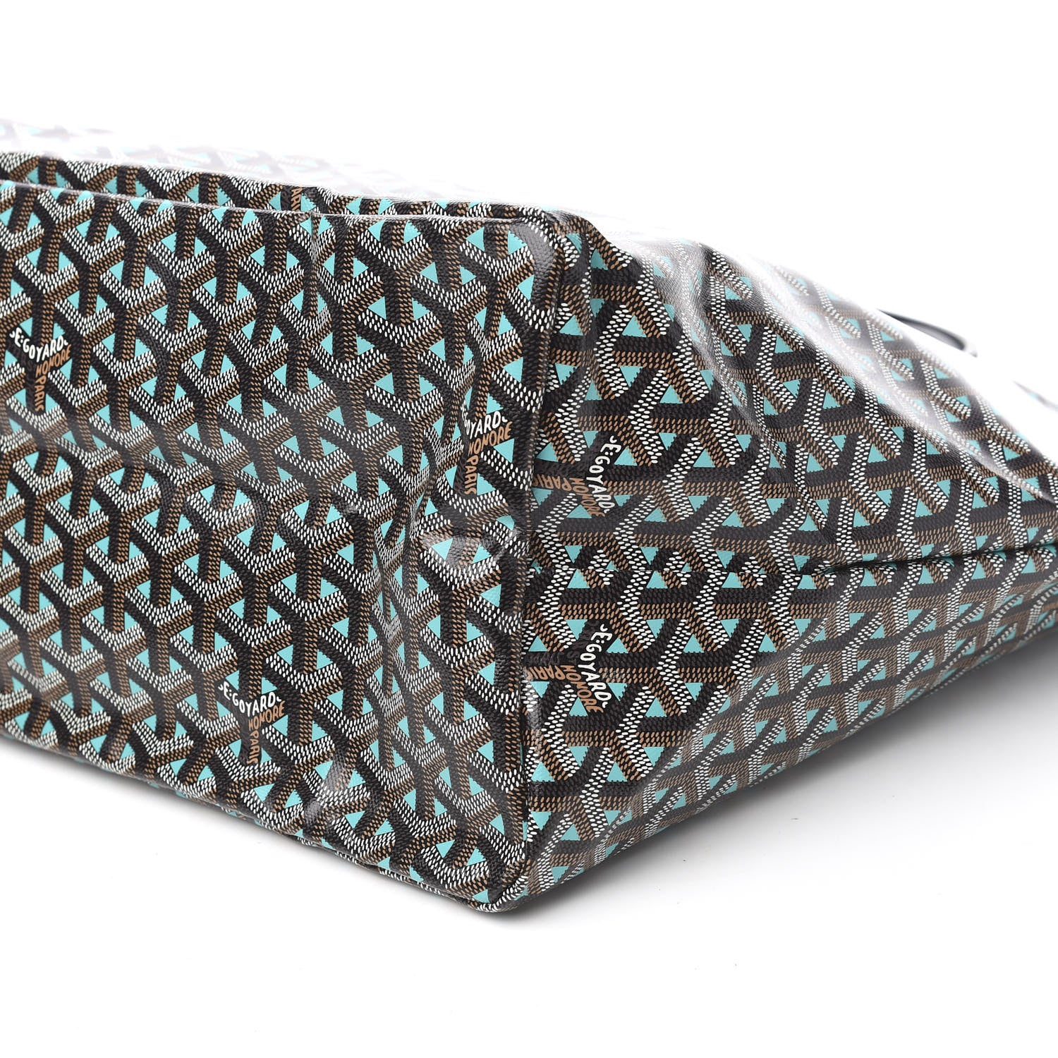 Goyard Goyardine Saint Louis Claire Voie GM Black Blue 9 of 10