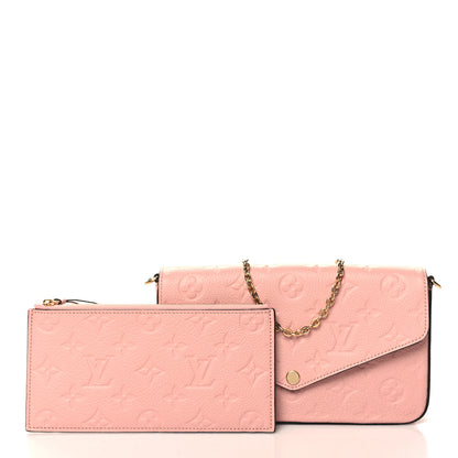 Louis Vuitton Empreinte Pochette Felicie Chain Wallet Rose Poudre 3 of 10