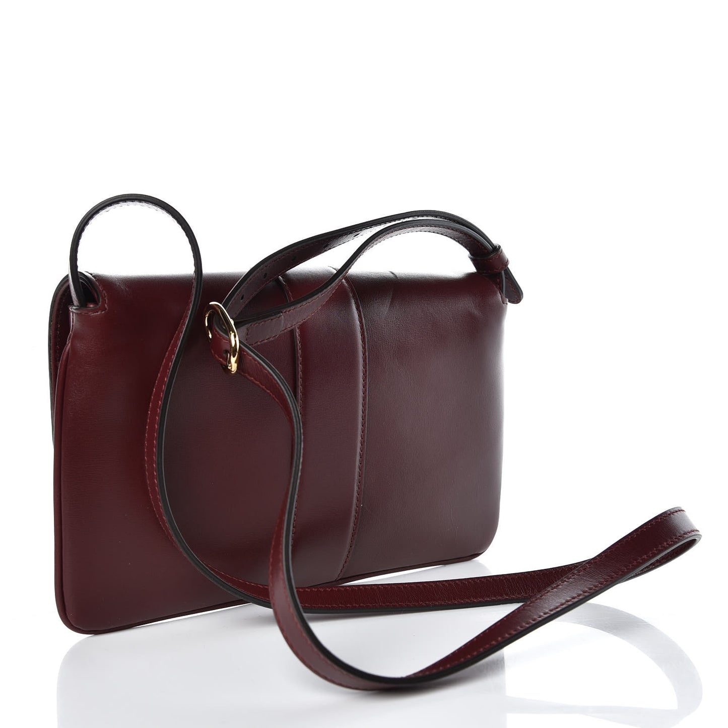 Vitello Palmellato Lux Small Arli Flap Shoulder Bag Vintage Bordeaux