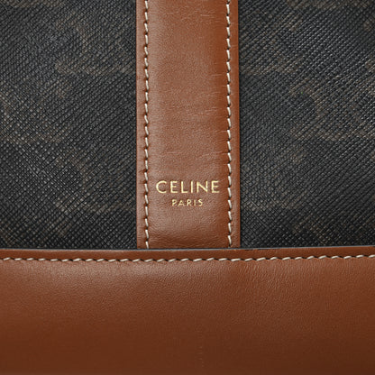 Celine Triomphe Canvas Calfskin Small Bucket Bag Tan 6 of 13