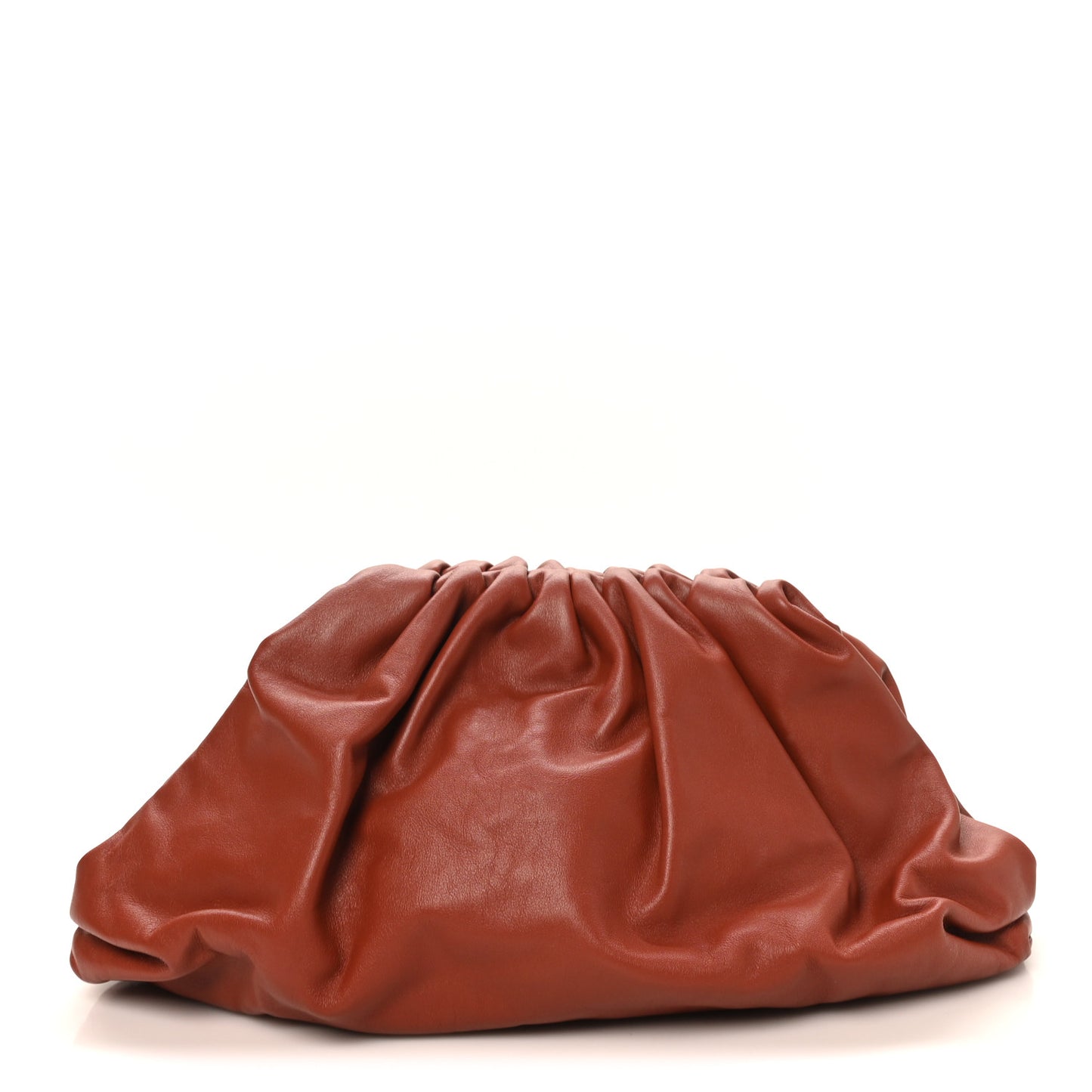 Smooth Butter Calf The Pouch Oversized Clutch Rust