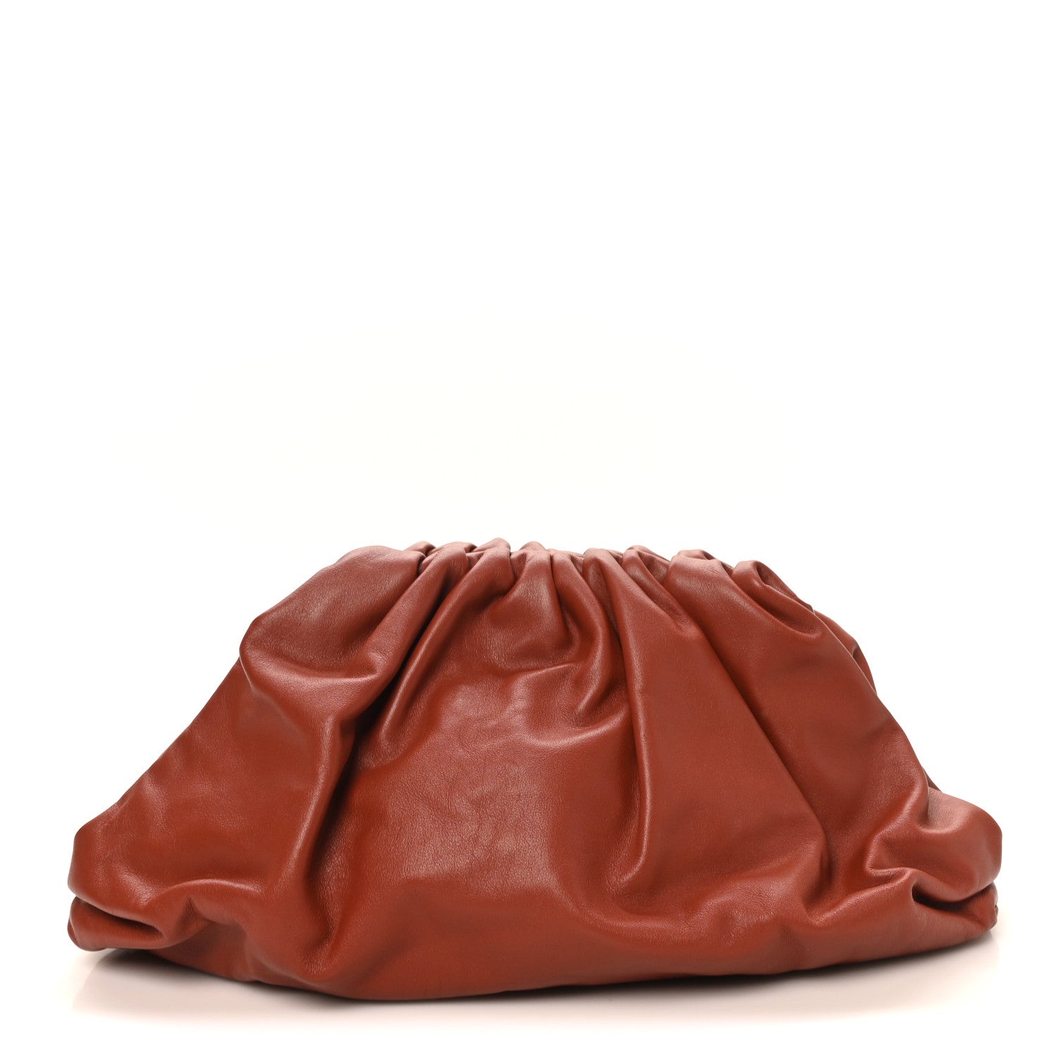 Bottega Veneta Smooth Butter Calf The Pouch Oversized Clutch Rust 1 of 10