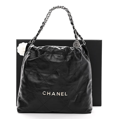 Chanel Shiny Calfskin Quilted Chanel 22 Black 11 of 11