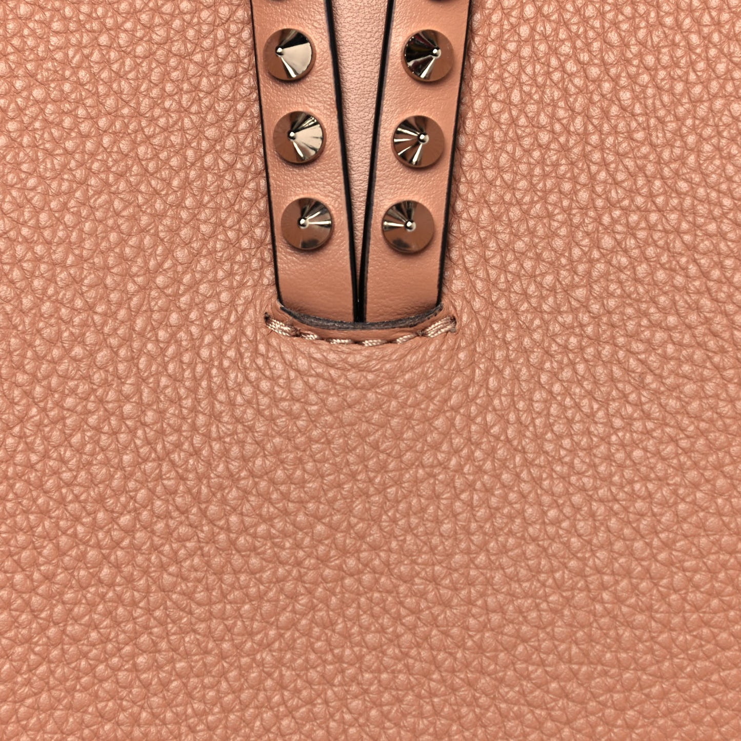 Calfskin Spikes East West Cabata Tote Nude