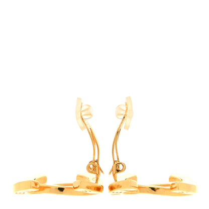 Chanel Metal CC Paris Button Clip On Earrings Gold 3 of 5