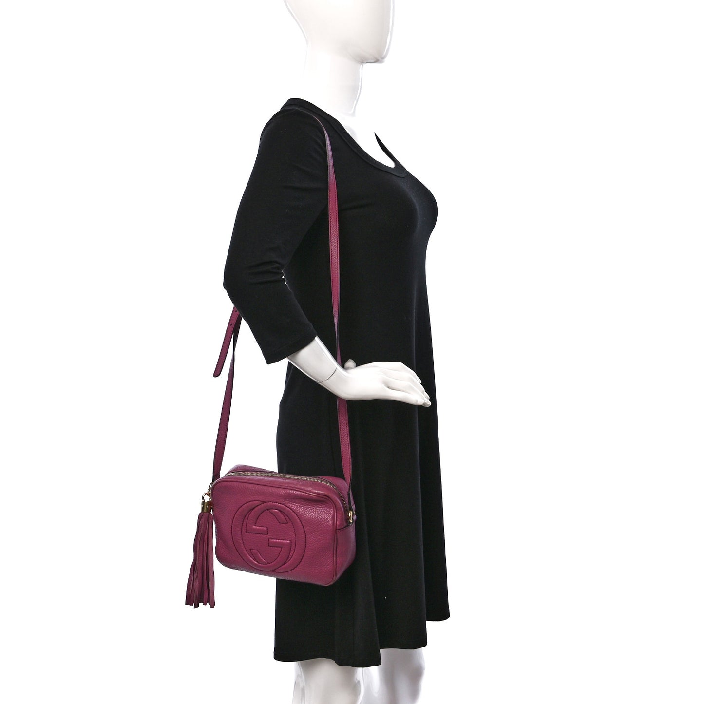 Pebbled Calfskin Small Soho Disco Bag Peonia Flower