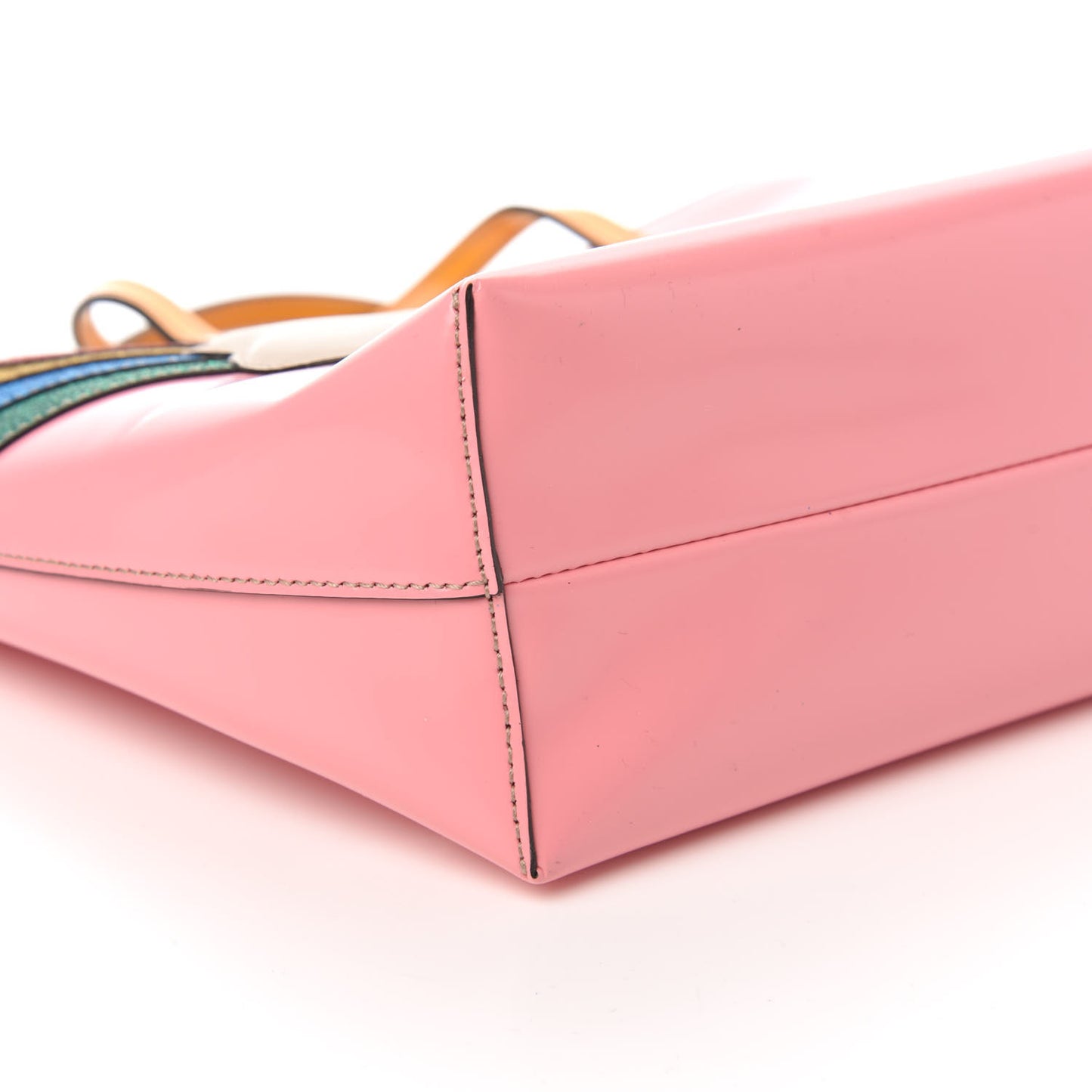 Calfskin Childrens Rainbow Tote Lotus Pink Crop Multicolor