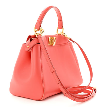 Fendi Nappa Mini Peekaboo Iconic Satchel Rosa Exstasy 2 of 11