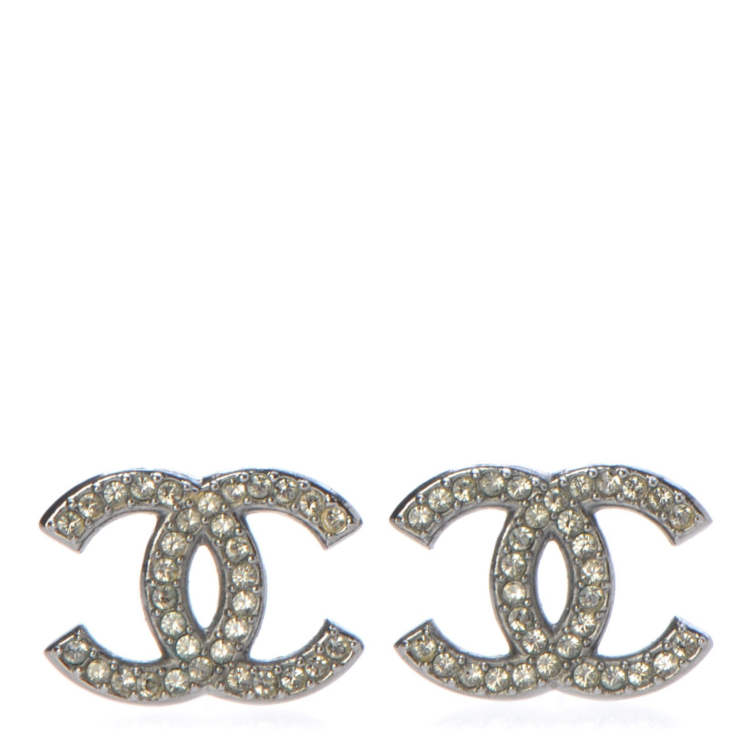 Chanel Ruthenium Crystal CC Earrings 1 of 7