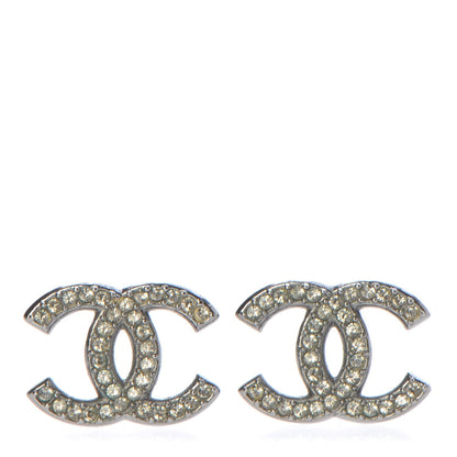 Chanel Ruthenium Crystal CC Earrings 1 of 7