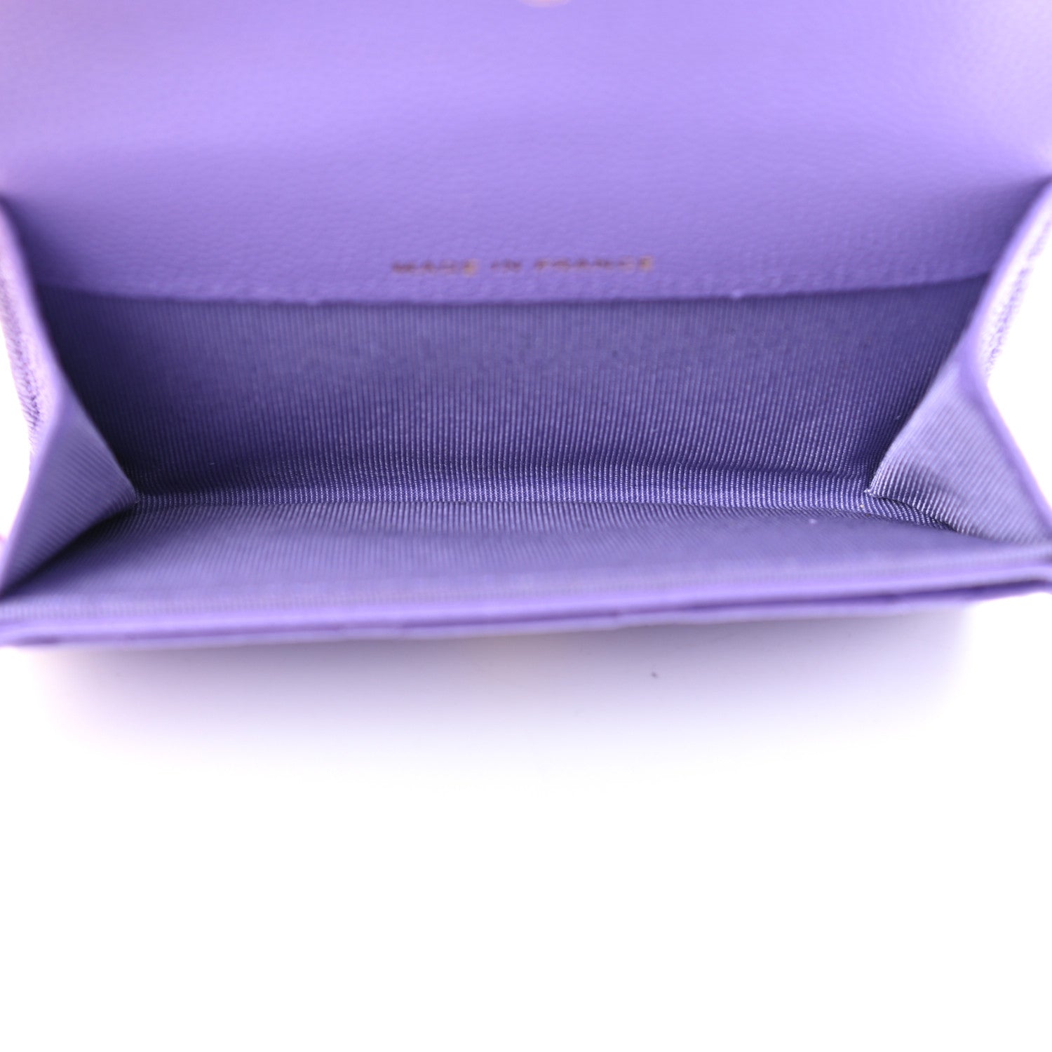 Chanel Caviar Quilted Flap Card Holder Wallet Purple 5 of 8